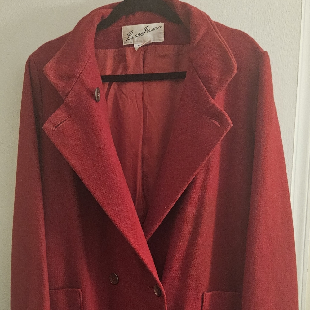 Vintage Woman's Red Wool Peacoat - Picture 9 of 9